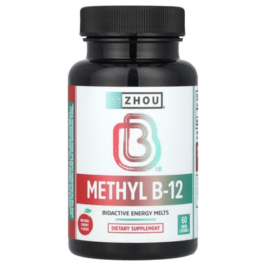Метил B12 Zhou Nutrition Methyl Natural Cherry 60 Micro, 5000 мкг, пастилки