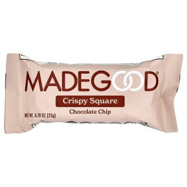 Шоколад MadeGood Crispy Squares, вкус Chocolate Chip, 22 г, 6 шт., батончик