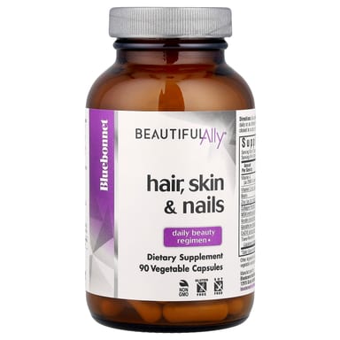 Комплекс Beautiful Ally Bluebonnet Nutrition® Skin & Nails, оттенок Hair, 90 растительных капсул