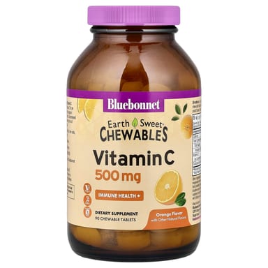 Витамин C Bluebonnet Nutrition Earth Sweet® Chewables, вкус Orange, 90 жевательных таблеток