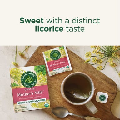 Чайные пакетики Traditional Medicinals Organic Mother's Milk® Original with Fennel & Fenugreek, 56 г, 32 чайных пакетиков