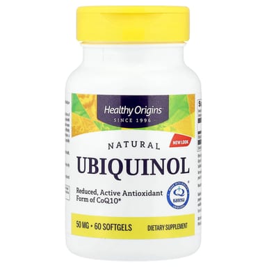 Убихинол Healthy Origins Natural, 50 мг, 60 мягких капсул