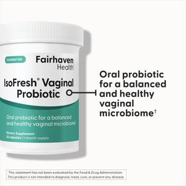 Пробиотик Fairhaven Health IsoFresh® Vaginal, 30 капсул