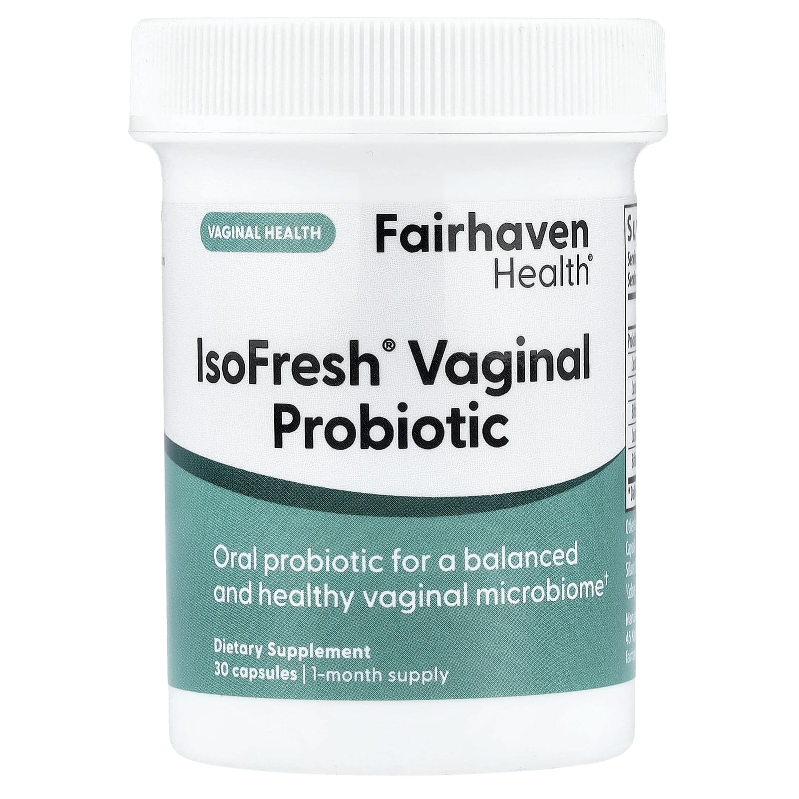 Пробиотик Fairhaven Health IsoFresh® Vaginal, 30 капсул — фото 5