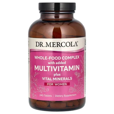 Фото товара: Мультивитамины Dr. Mercola Whole-Food Complex with added plus Vital Minerals For Women, 240 таблеток