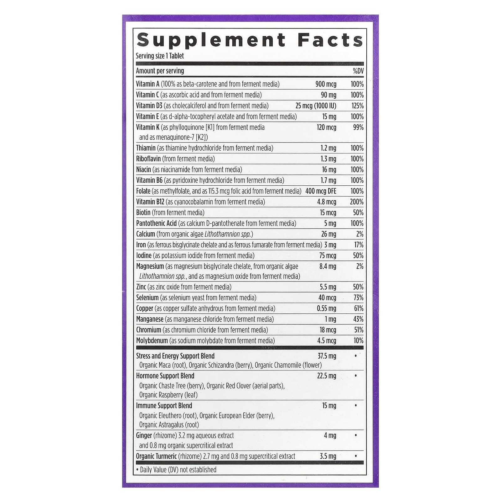 Женские мультивитамины New Chapter One Daily Every Woman's™ Multivitamin, 48 растительных таблеток — фото 3