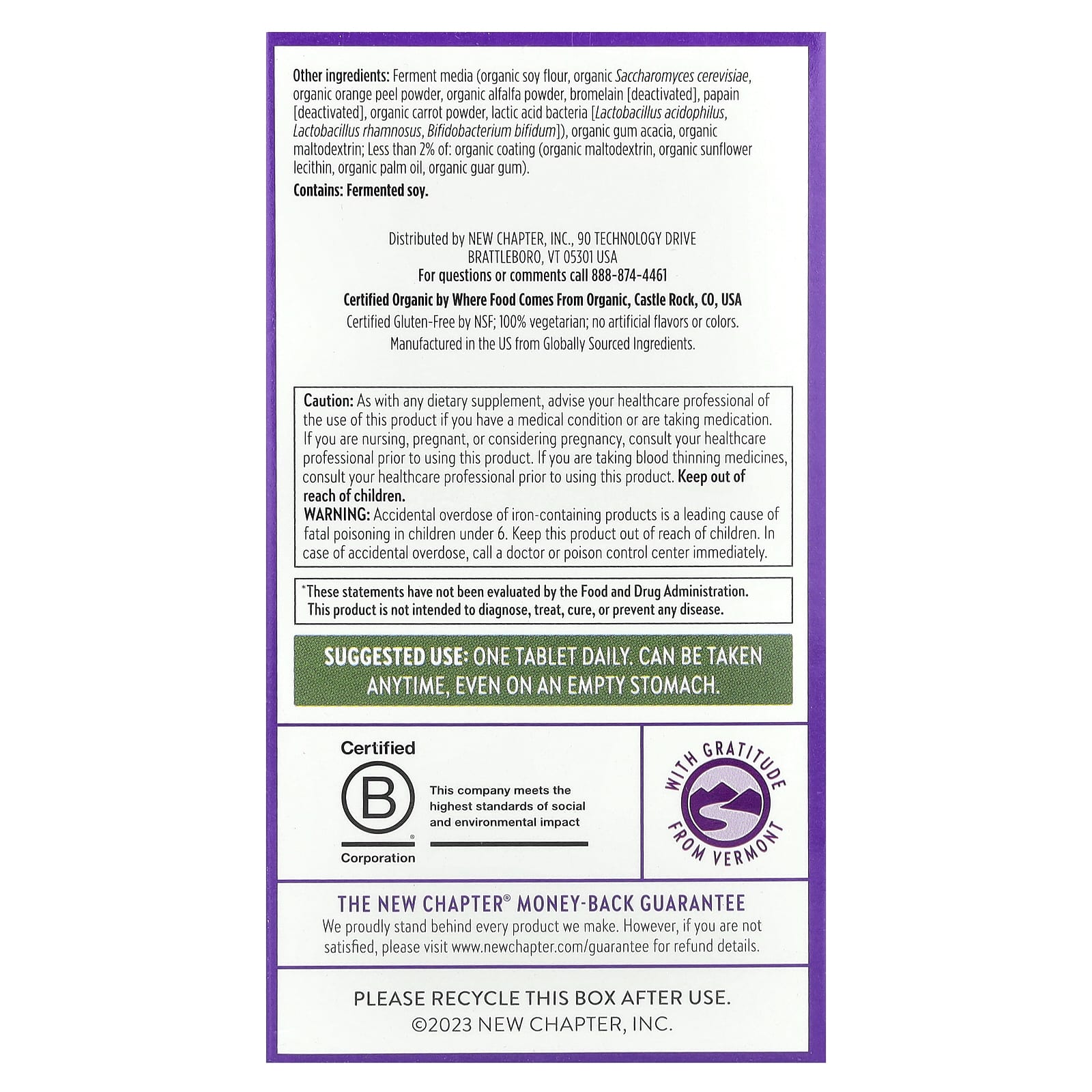 Женские мультивитамины New Chapter One Daily Every Woman's™ Multivitamin, 48 растительных таблеток — фото 4