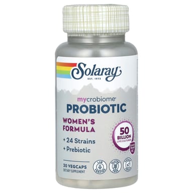 Пробиотик Solaray Mycrobiome Women's Formula, оттенок 50 Billion, 30 растительных капсул