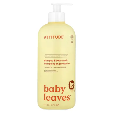 Фото товара: Детский гель для душа ATTITUDE Baby Leaves™ Shampoo & Pear Nectar, 473 мл
