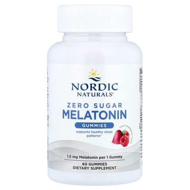 Мелатонин Nordic Naturals Zero Sugar Gummies, вкус Raspberry, 1.5 мг, 60 жевательных пастилок