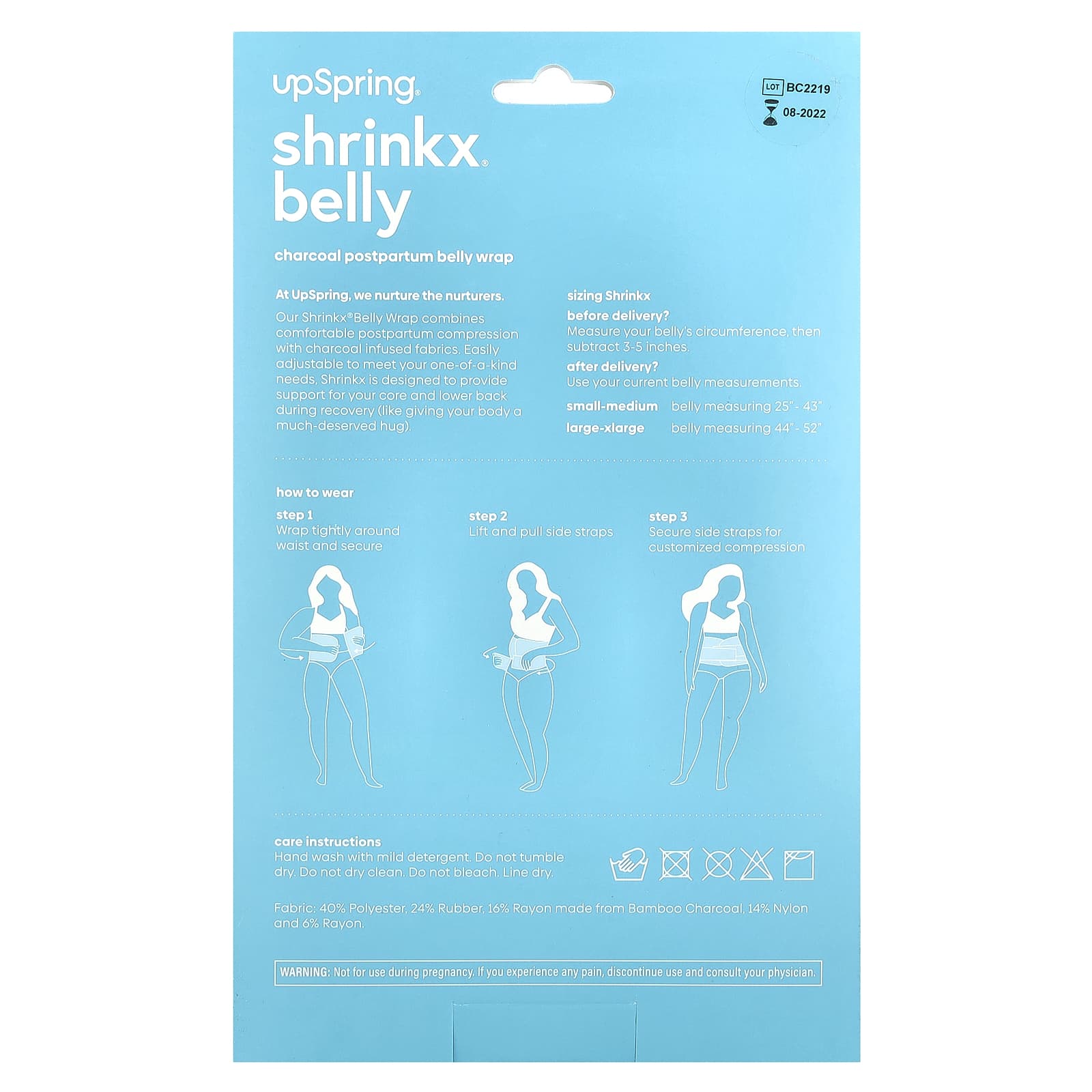 Послеродовой бандаж UpSpring Shrinkx Belly® Charcoal Size S/M, оттенок Black, 1 шт. — фото 3