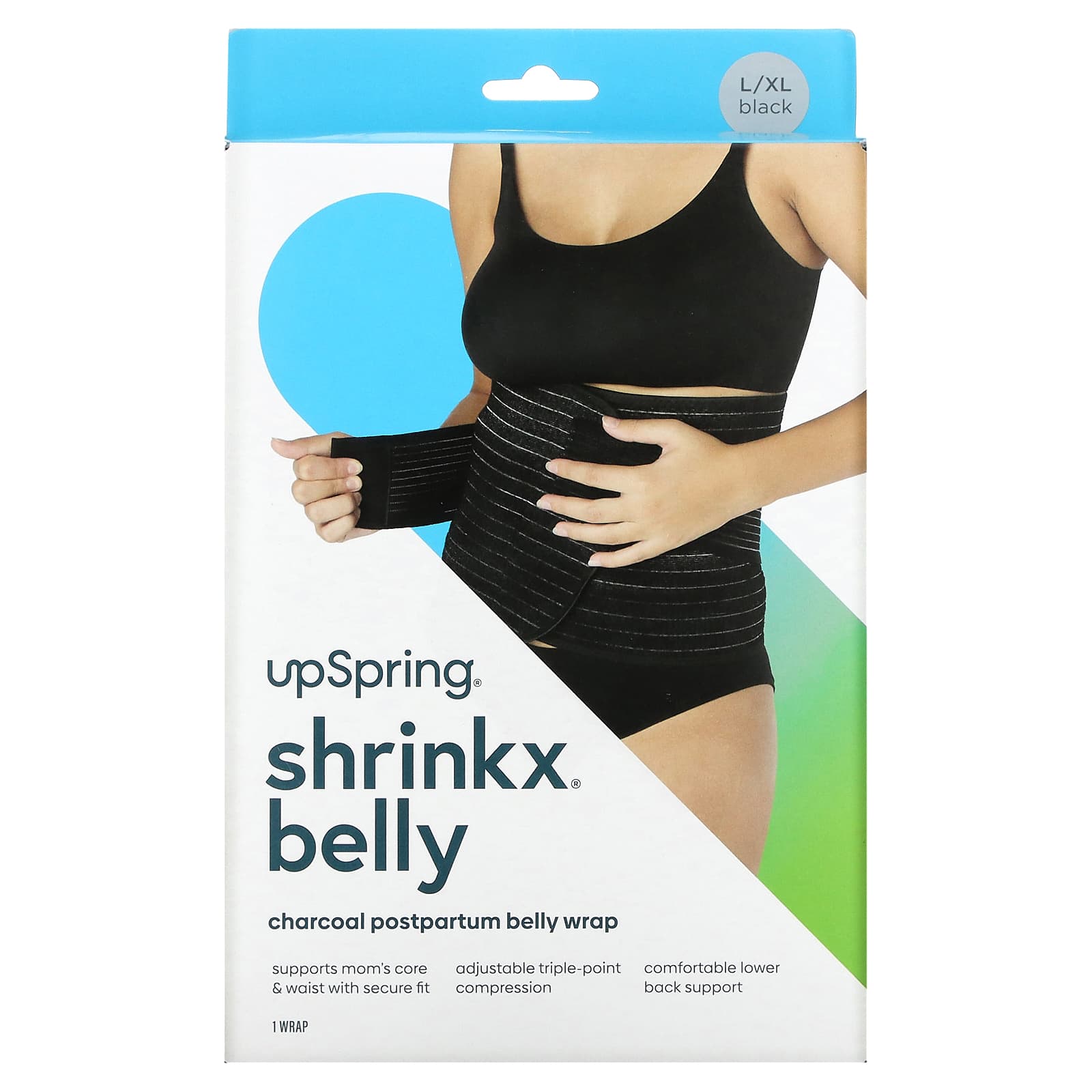 Послеродовой бандаж UpSpring Shrinkx Belly Charcoal Size L/XL, оттенок Black, 1 шт. — фото 3