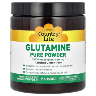 Порошок Country Life Glutamine Pure, 275 г