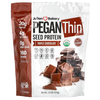 Шоколад Julian Bakery Pegan Thin Seed Protein, вкус Triple Chocolate, 924 г