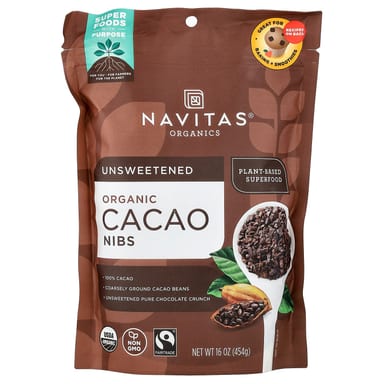 Какао-крупка Navitas Organics Unsweetened, 454 г