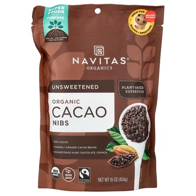 Фото товара: Какао-крупка Navitas Organics Unsweetened, 454 г