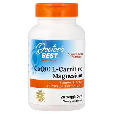 L-карнитин Doctor's Best CoQ10 L-Carnitine Magnesium, 90 растительных капсул