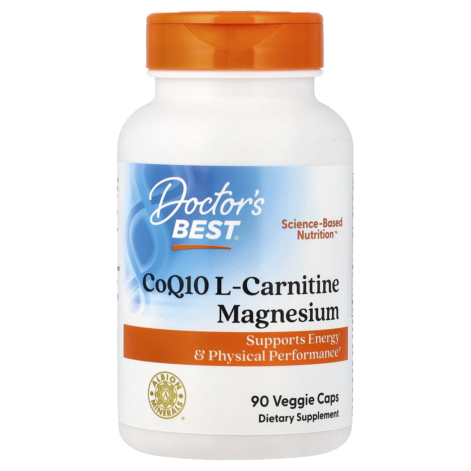 L-карнитин Doctor's Best CoQ10 L-Carnitine Magnesium, 90 растительных капсул