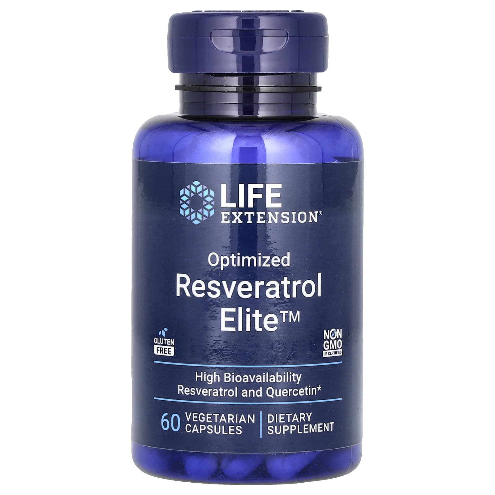 Ресвератрол Life Extension Optimized Elite, 60 растительных капсул