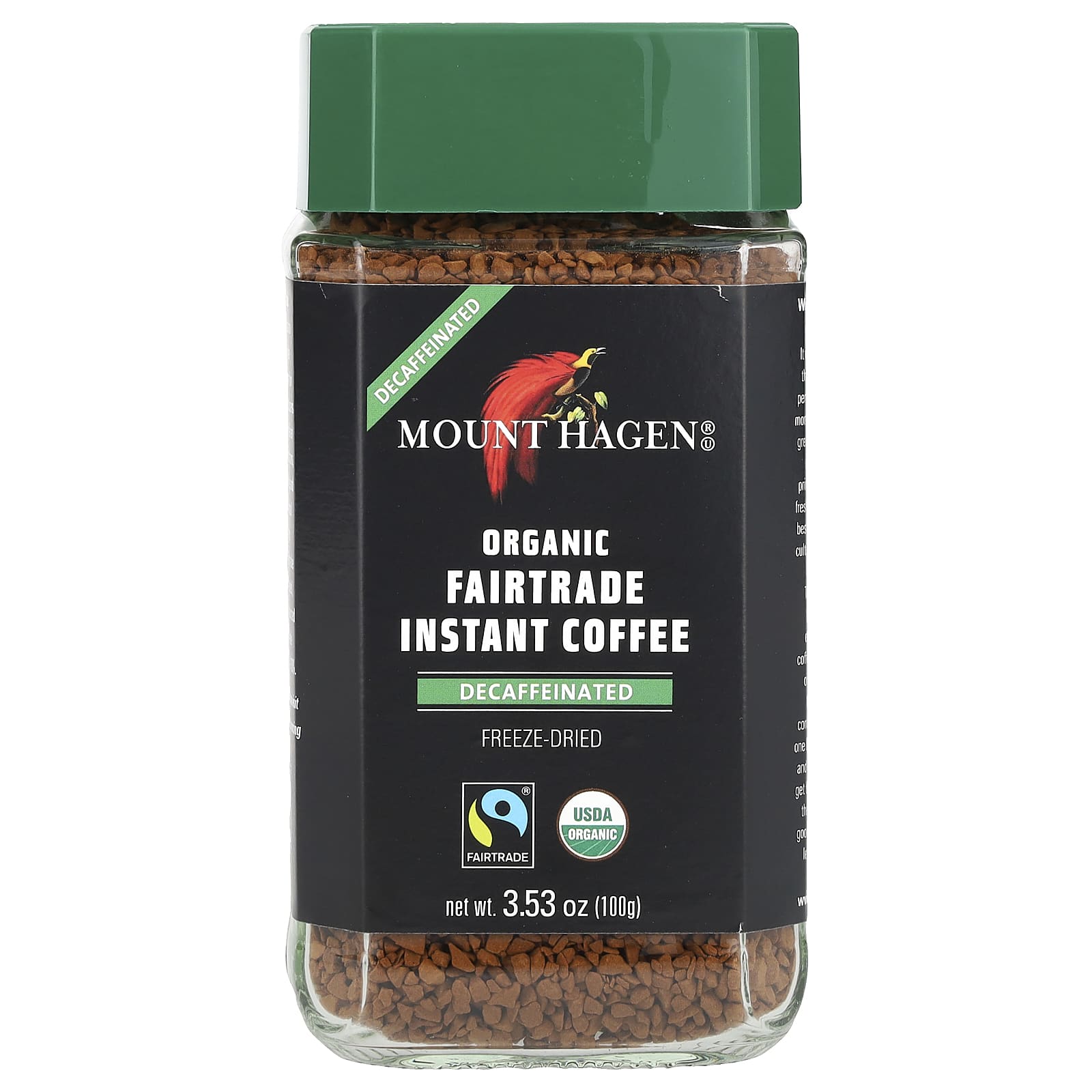 Растворимый кофе Mount Hagen Organic Fairtrade, оттенок Decaffeinated, 100 г