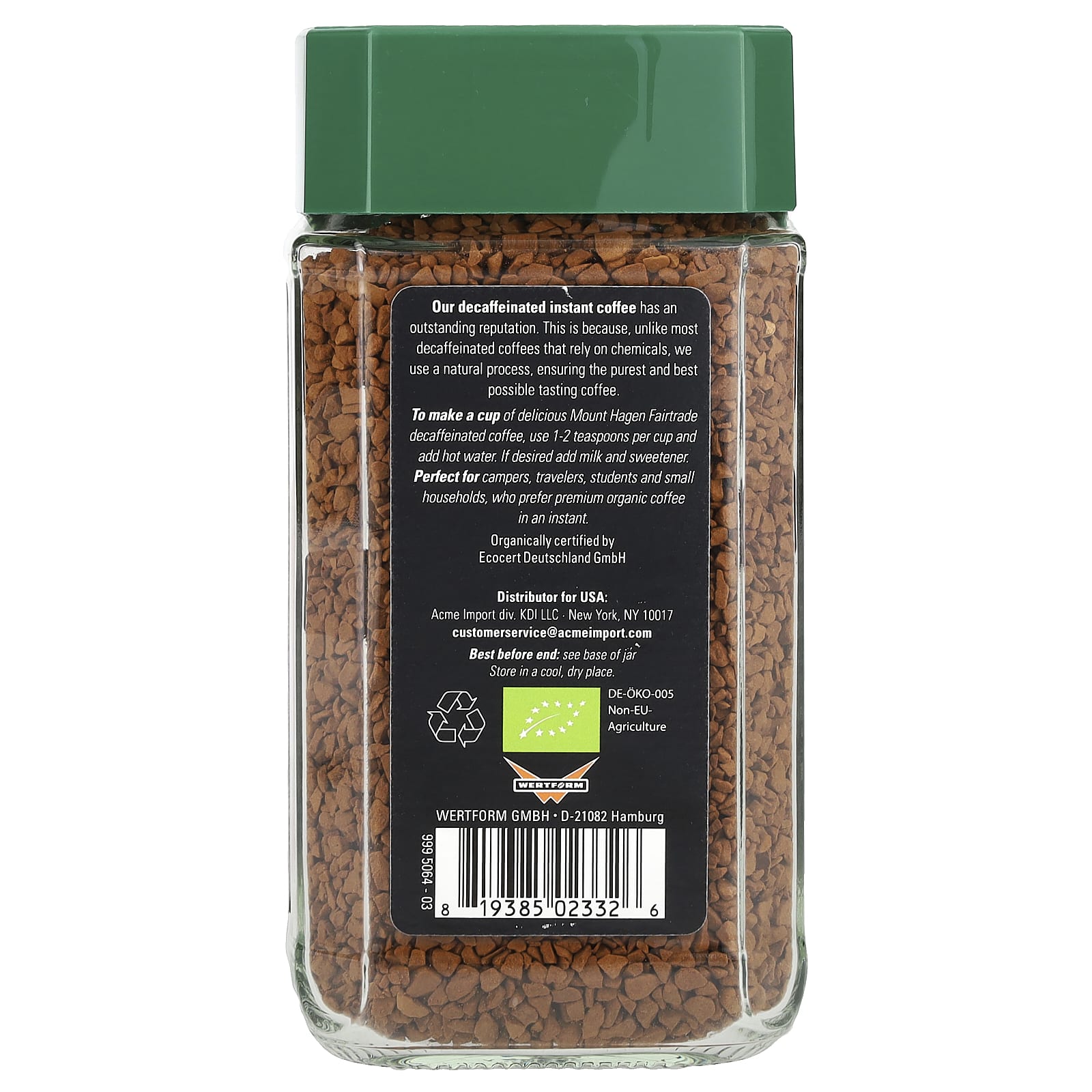 Растворимый кофе Mount Hagen Organic Fairtrade, оттенок Decaffeinated, 100 г — фото 2