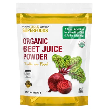 Порошок California Gold Nutrition Superfoods Organic Beet Juice, 240 г