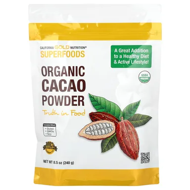 Фото товара: Какао-порошок California Gold Nutrition Superfoods Organic, 240 г