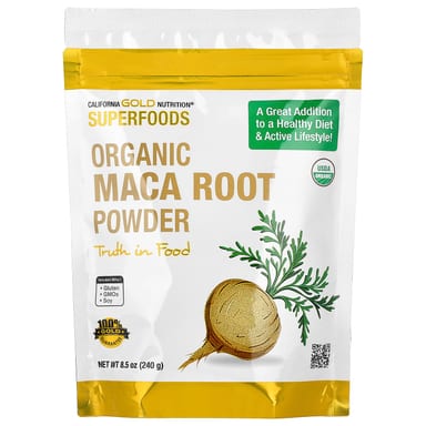 Порошок California Gold Nutrition Superfoods Certified Organic Peruvian Maca Root, 240 г