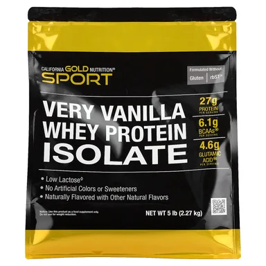 Фото товара: Сывороточный протеин California Gold Nutrition Isolate, Very Vanilla, 2.27 кг