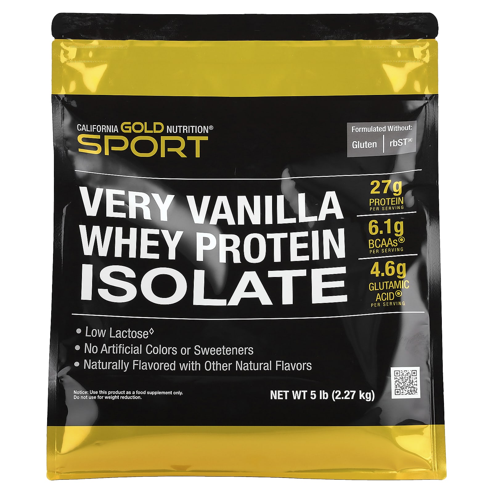 Сывороточный протеин California Gold Nutrition Isolate, вкус Very Vanilla, 2.27 кг — фото 2