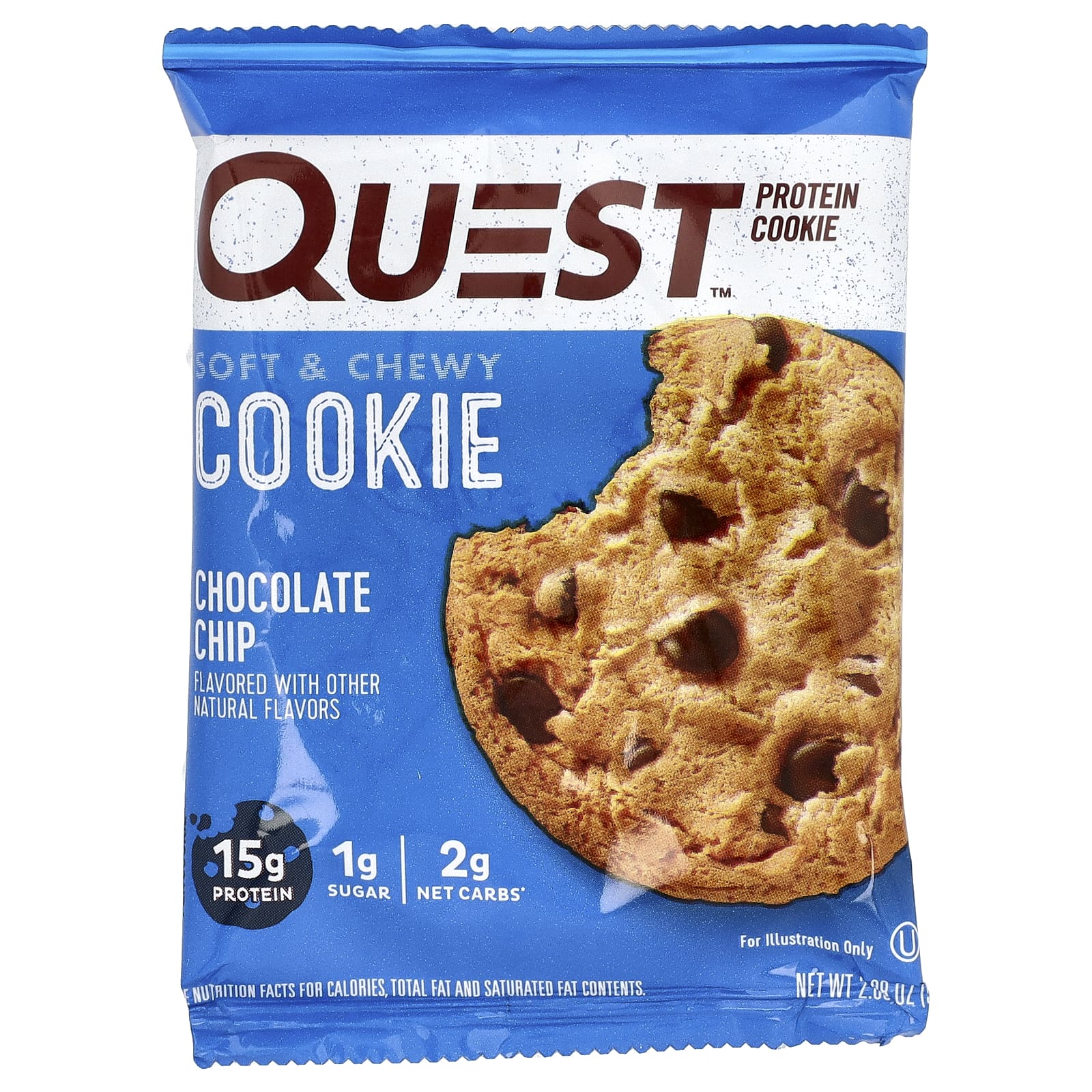 Протеиновое печенье Quest Nutrition Chocolate Chip, оттенок 12 Cookies, 59 г — фото 2