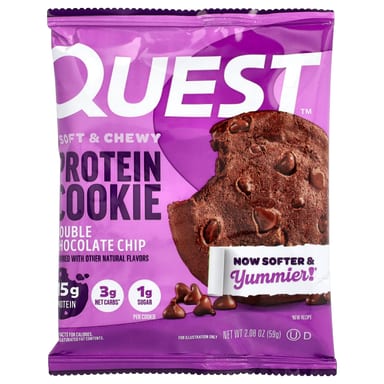 Протеиновое печенье Quest Nutrition Double Chocolate Chip, оттенок 12 Cookies, 59 г