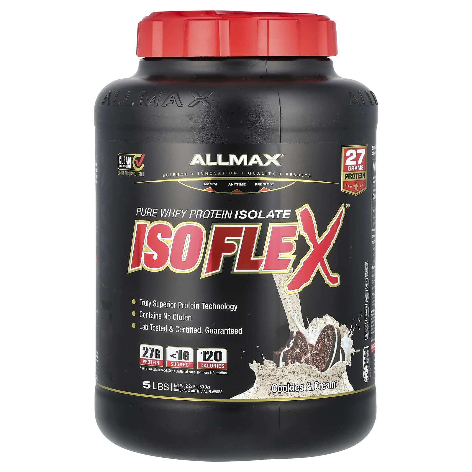 Сывороточный протеин ALLMAX ISOFLEX® Pure Isolate Cookies & Cream, 2.27 кг