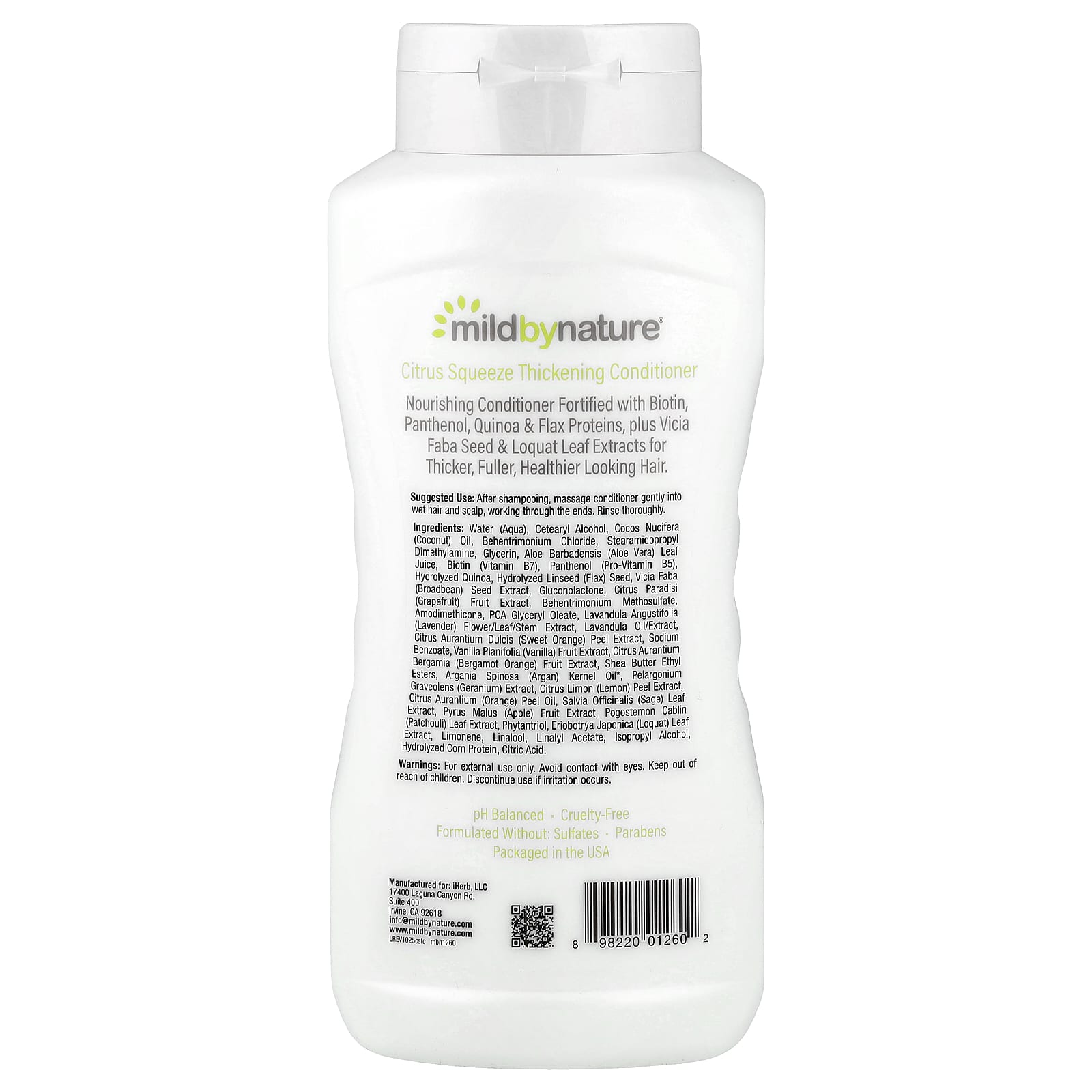 Кондиционер Mild By Nature Thickening B-Complex & Biotin Citrus Squeeze, 473 мл — фото 4