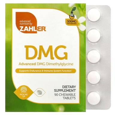 ДМГ (диметилглицин) Zahler Advanced DMG, 500 мг, 90 жевательных таблеток