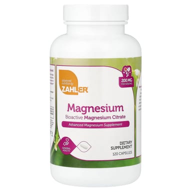 Магний цитрат Zahler Magnesium Bioactive, 200 мг, 120 капсул