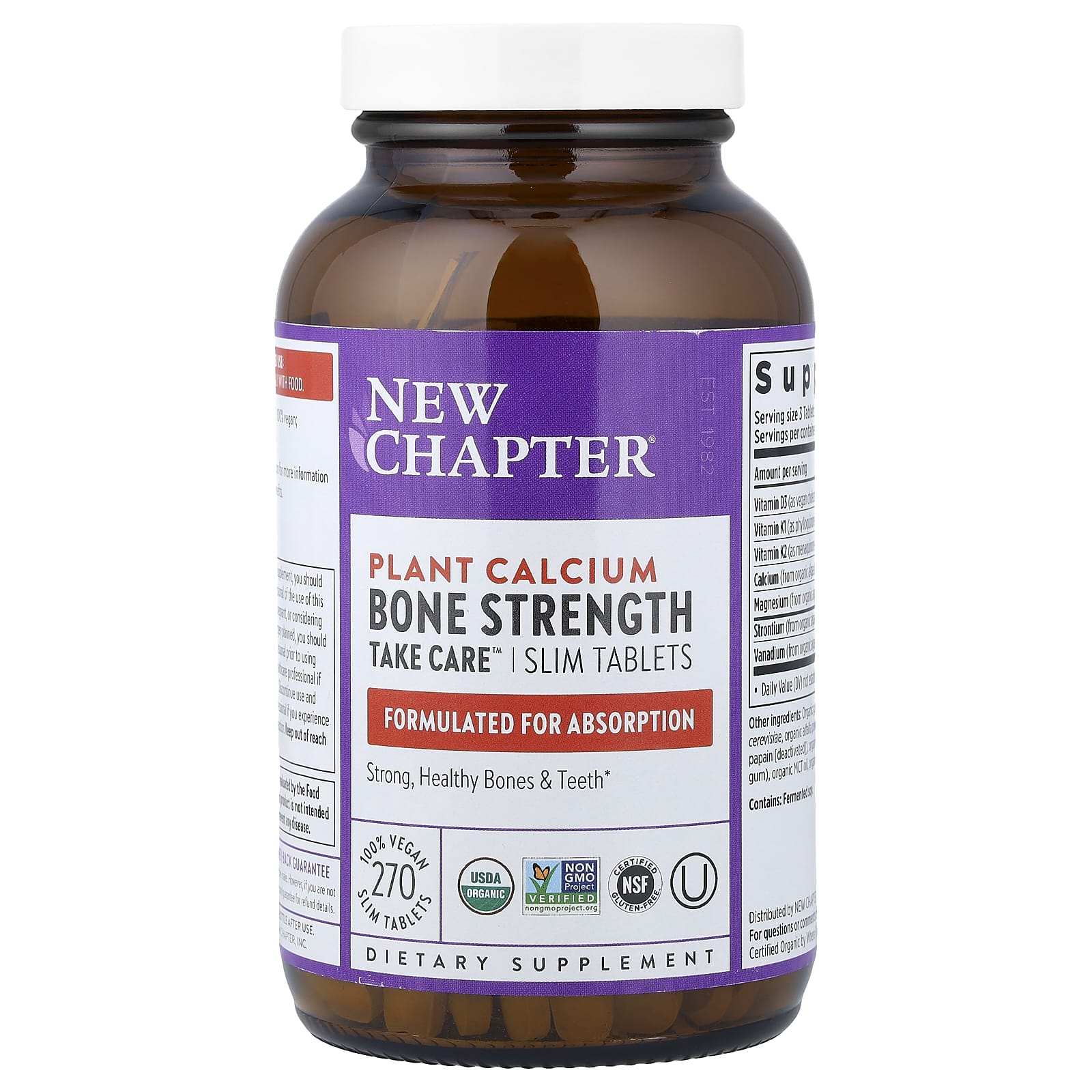 Комплекс Bone Strength New Chapter Take Care™ 270 Vegetarian Slim Tablets, таблетки