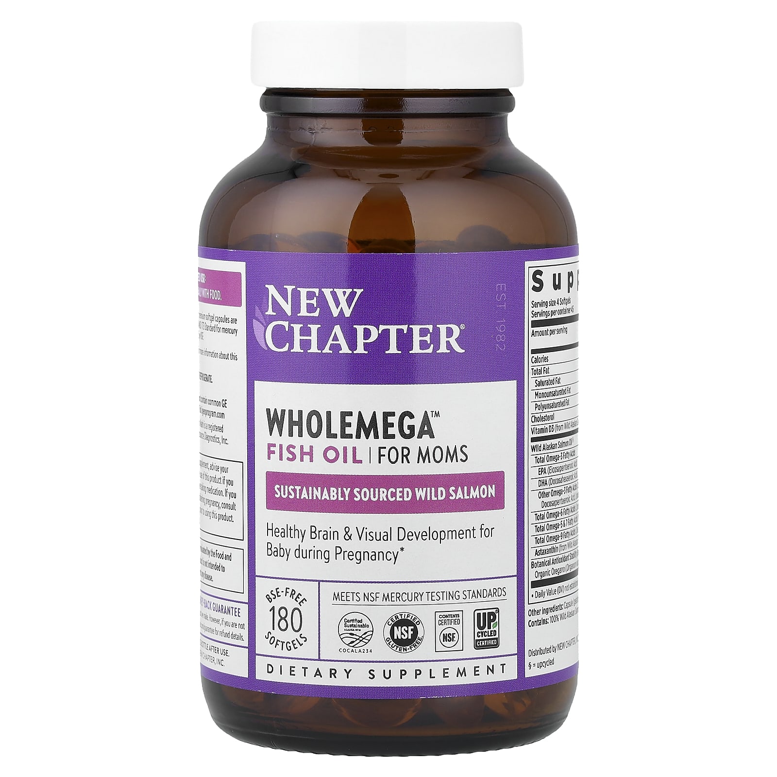 Рыбий жир New Chapter Wholemega™ For Moms, 180 мягких капсул
