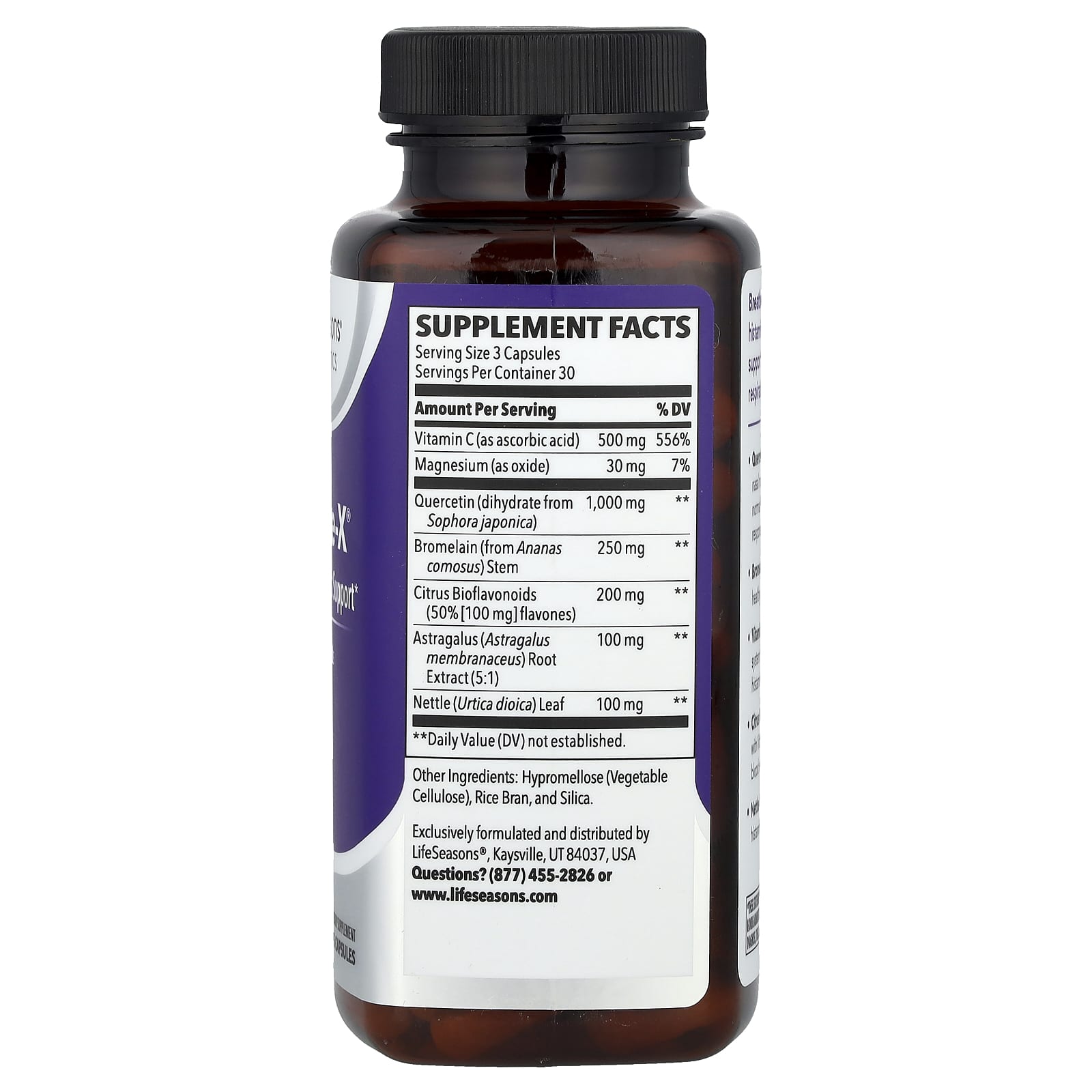 Комплекс для пазух LifeSeasons Breathe-X® Allergy &, 90 растительных капсул — фото 2