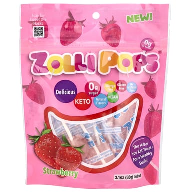Леденцы Zollipops, клубника, 88 г