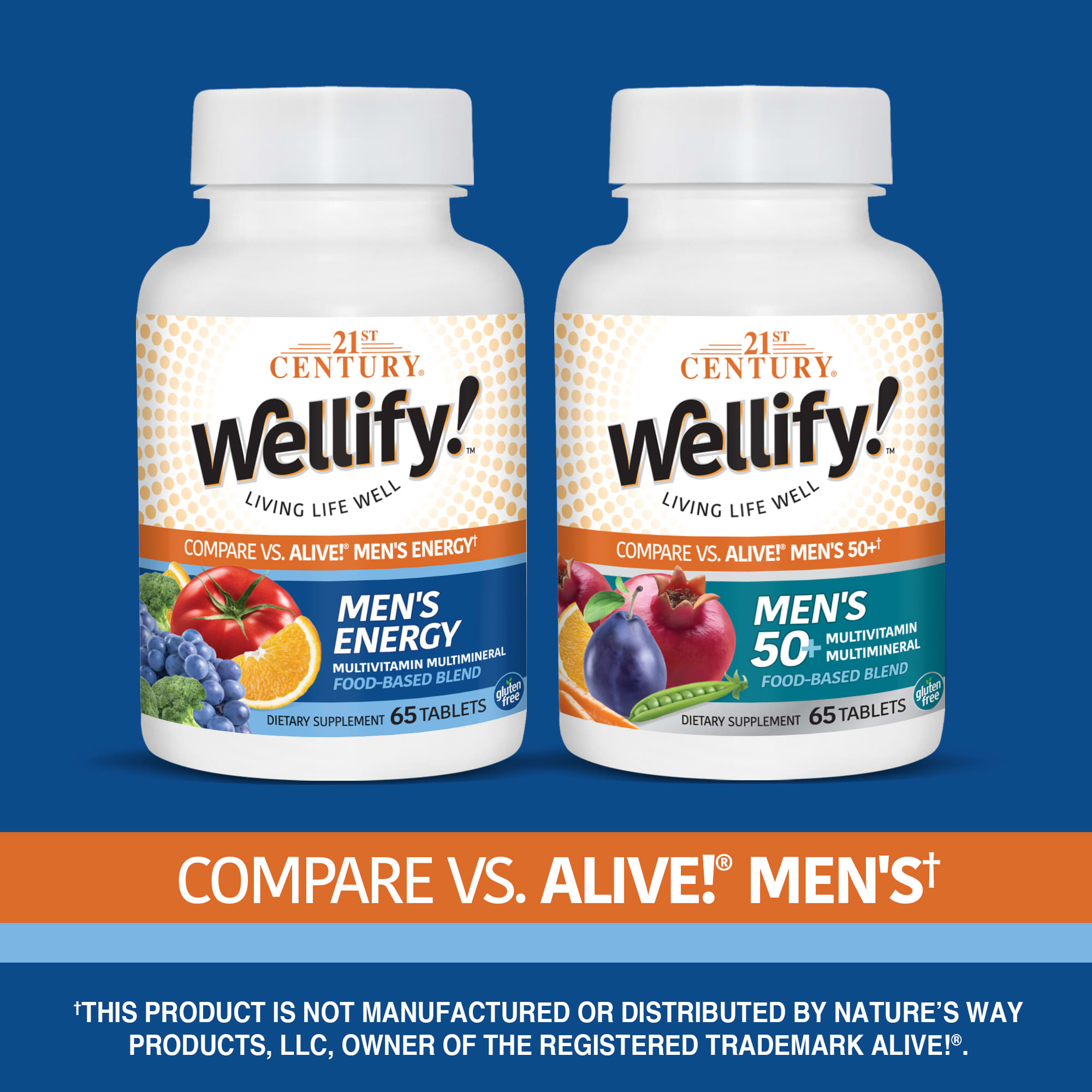 Мультивитамины 21st Century Wellify! Men's Energy Multimineral, 65 таблеток — фото 2