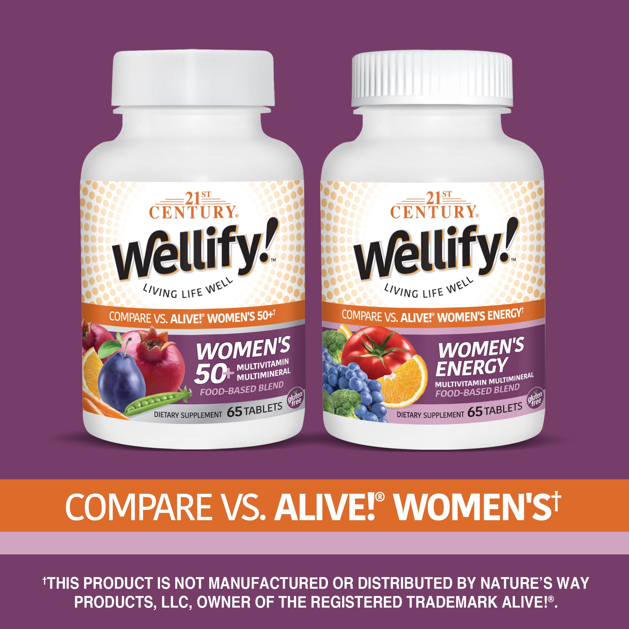 Мультивитамины 21st Century Wellify!™ Women's Energy Multimineral, 65 таблеток — фото 2