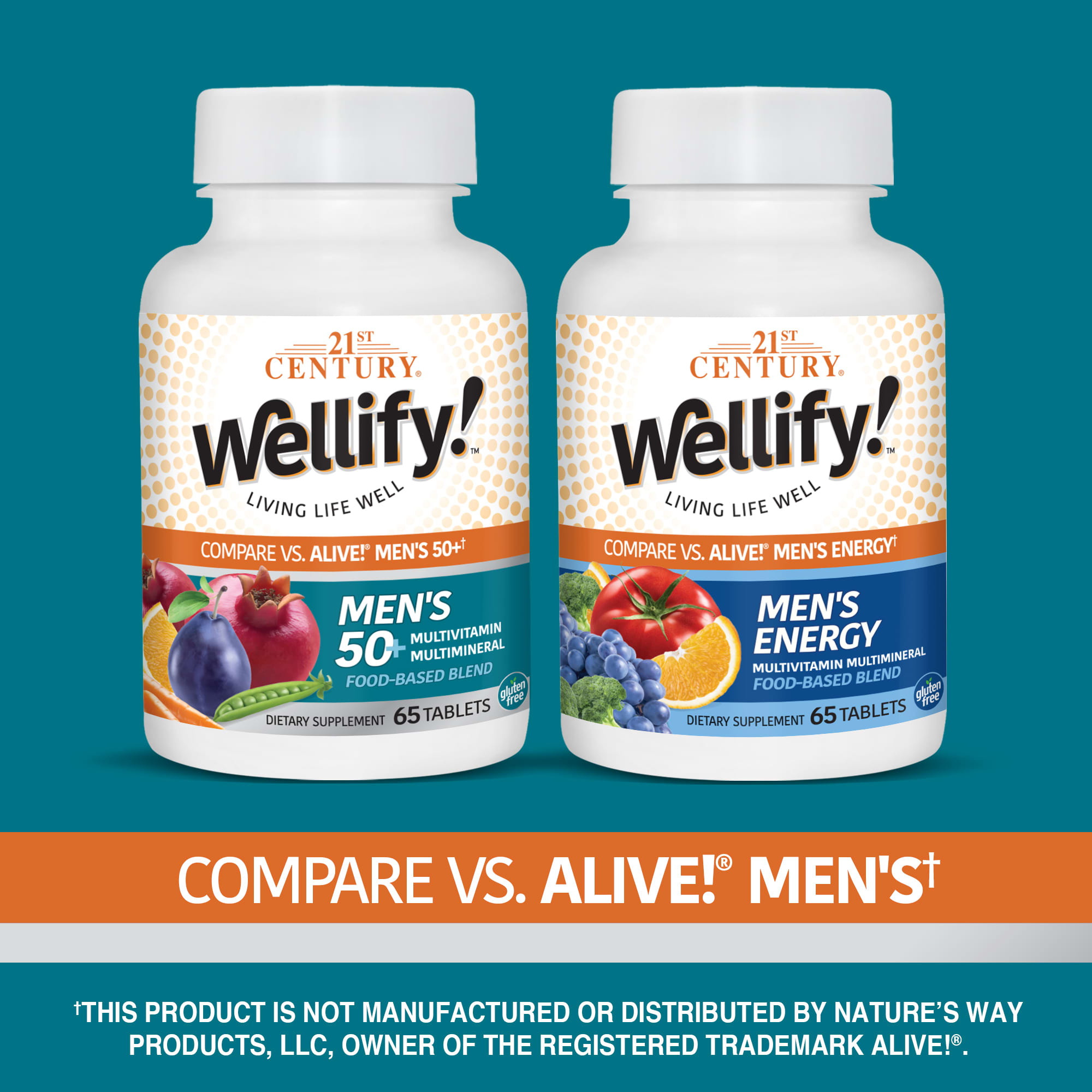 Мультивитамины 21st Century Wellify™ Men's 50+ Multimineral, 65 таблеток — фото 2