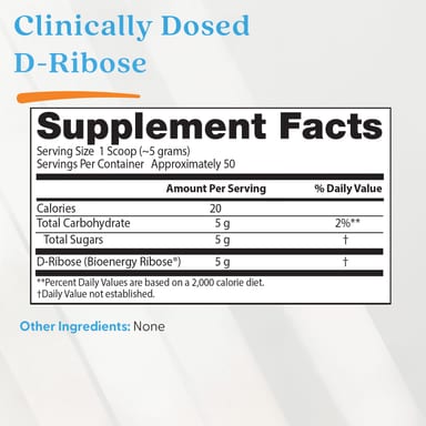 D-рибоза Doctor's Best Pure D-Ribose Powder, 250 г, порошок