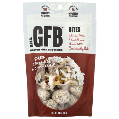 Темный шоколад The GFB Bites, вкус Dark Chocolate Coconut, 113 г