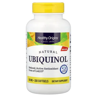Фото товара: Убихинол Healthy Origins Natural, 50 мг, 150 мягких капсул