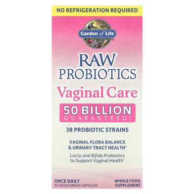 Пробиотик Garden of Life RAW Vaginal Care Shelf-Stable, 30 растительных капсул