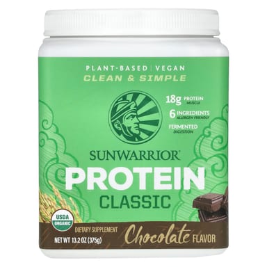 Шоколад Sunwarrior Classic Protein, вкус Chocolate, 375 г