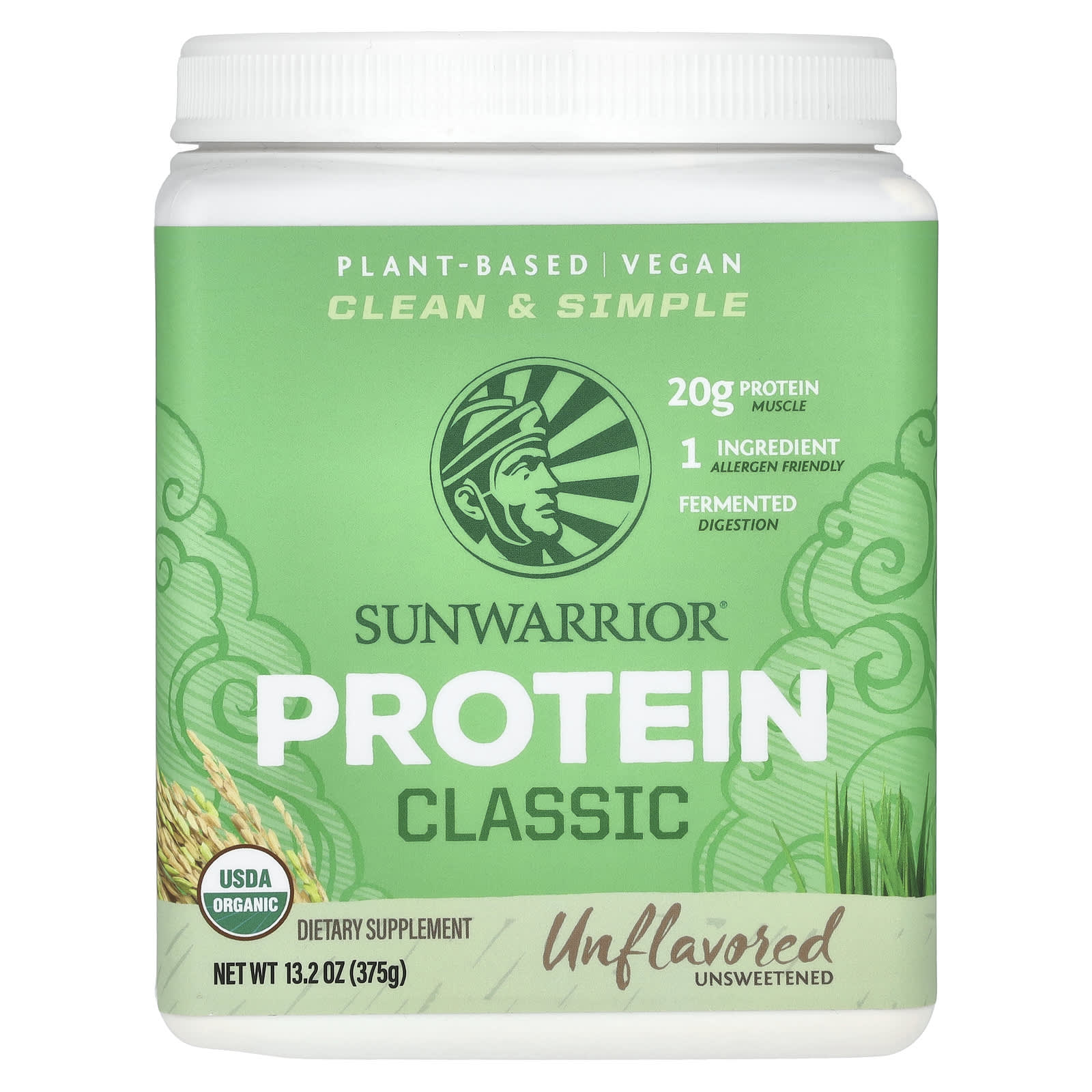 Протеин Sunwarrior Classic, без вкуса, 375 г