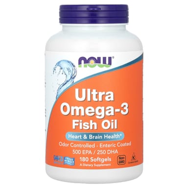 Рыбий жир NOW Foods Ultra Omega-3, 180 мягких капсул